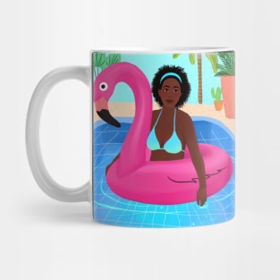 Flamingo pool Mug